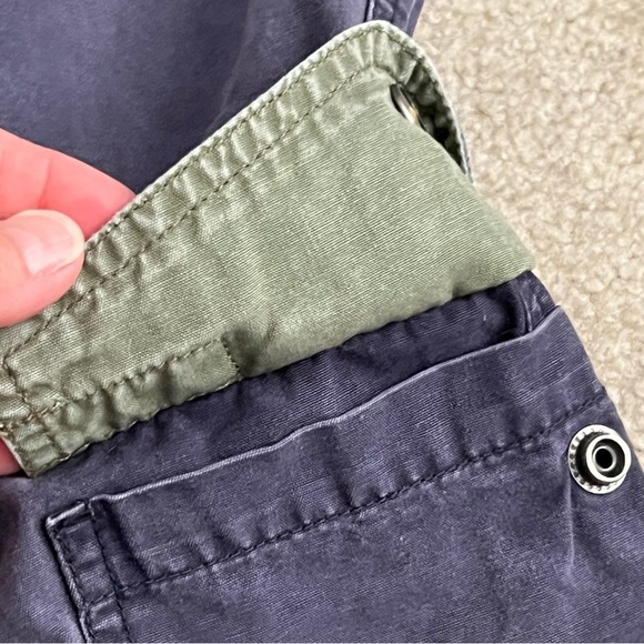 Vintage 90s Abercrombie & Fitch Paratroop Issue A92 Navy Blue Cargo Crop Pants - Picture 5 of 10
